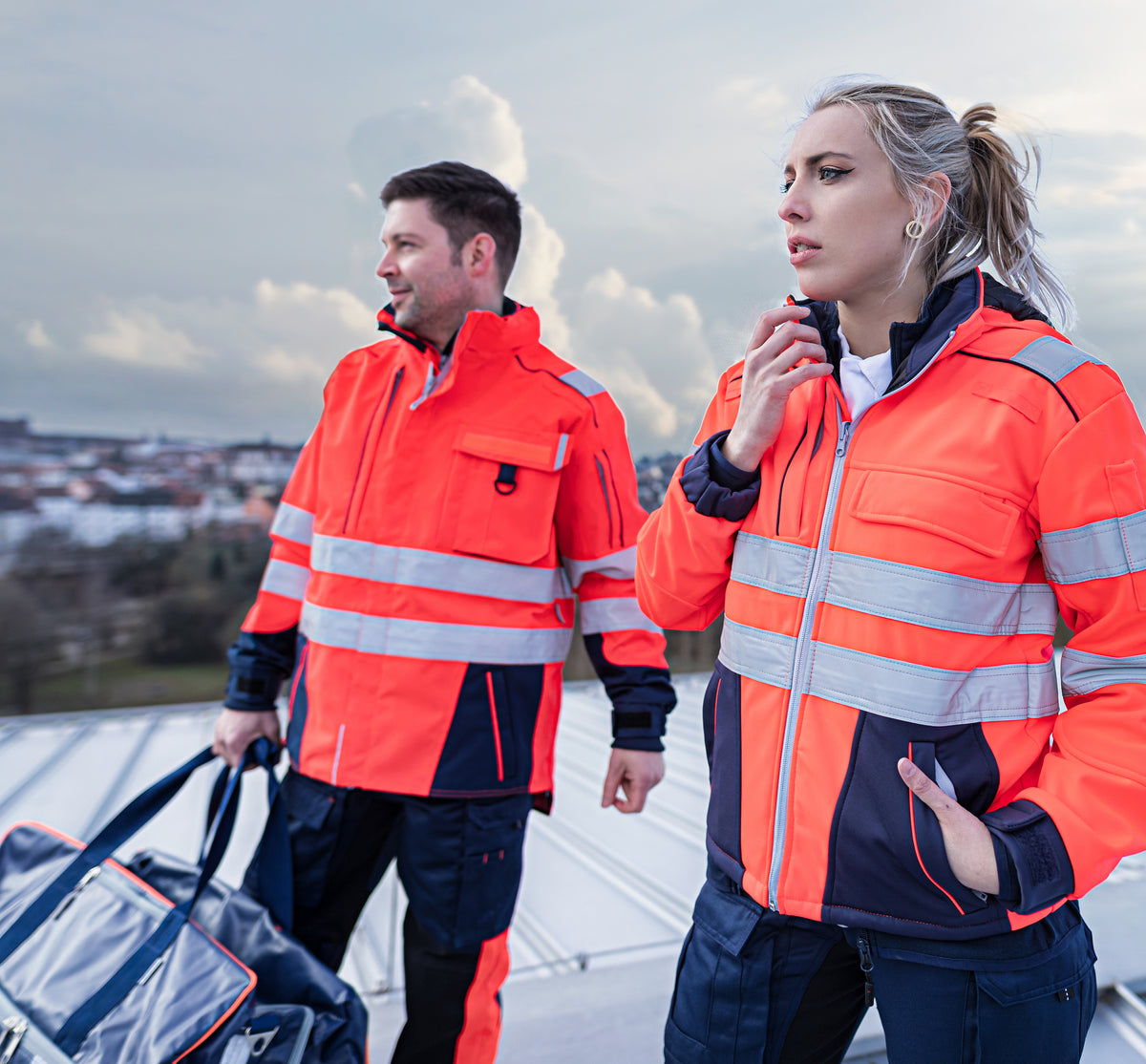 Softshelljacke Dynamic DRK RMT HIVIS nach ISO 20471/3