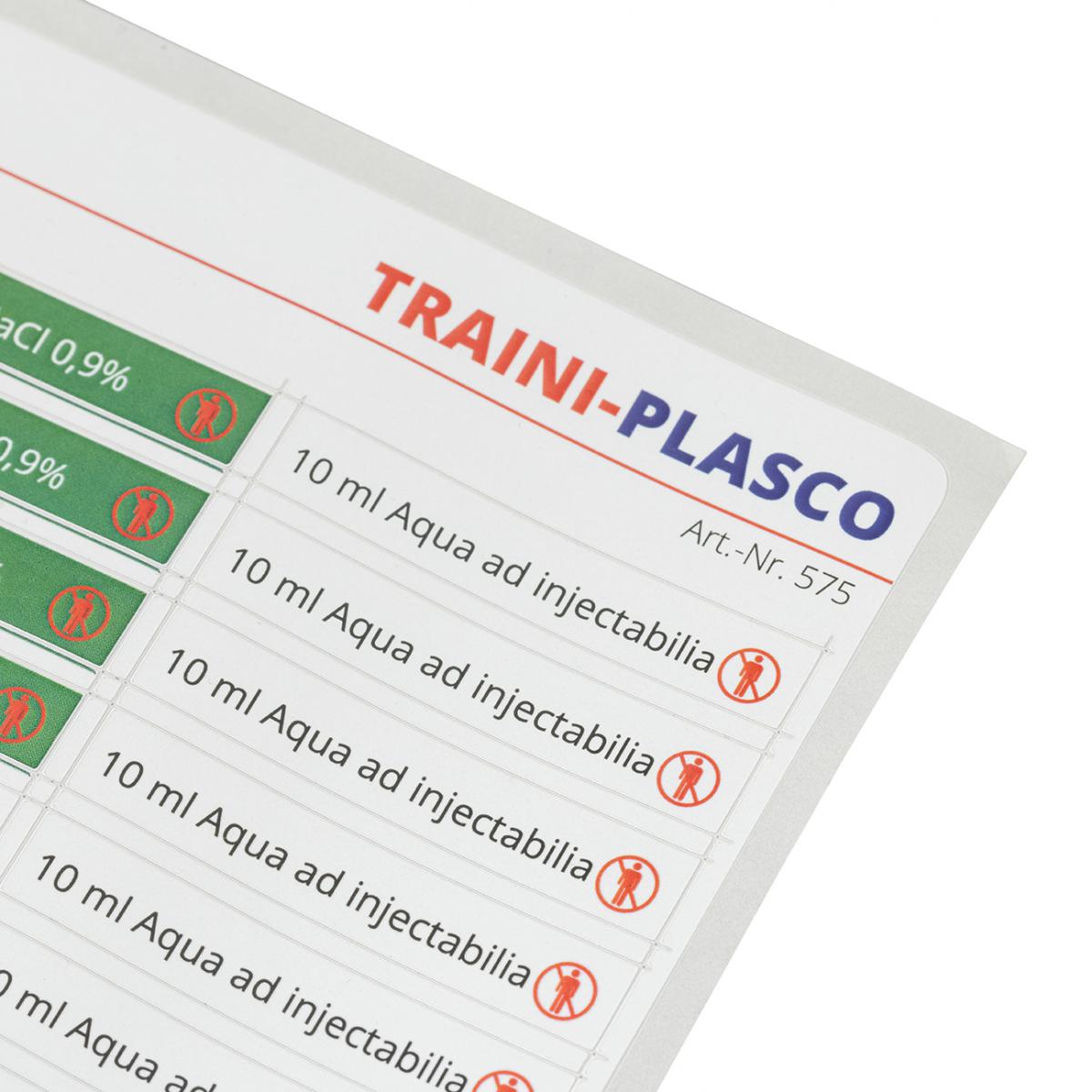 Stickerkarte NaCl & Aqua / TRAINI-PLASCO