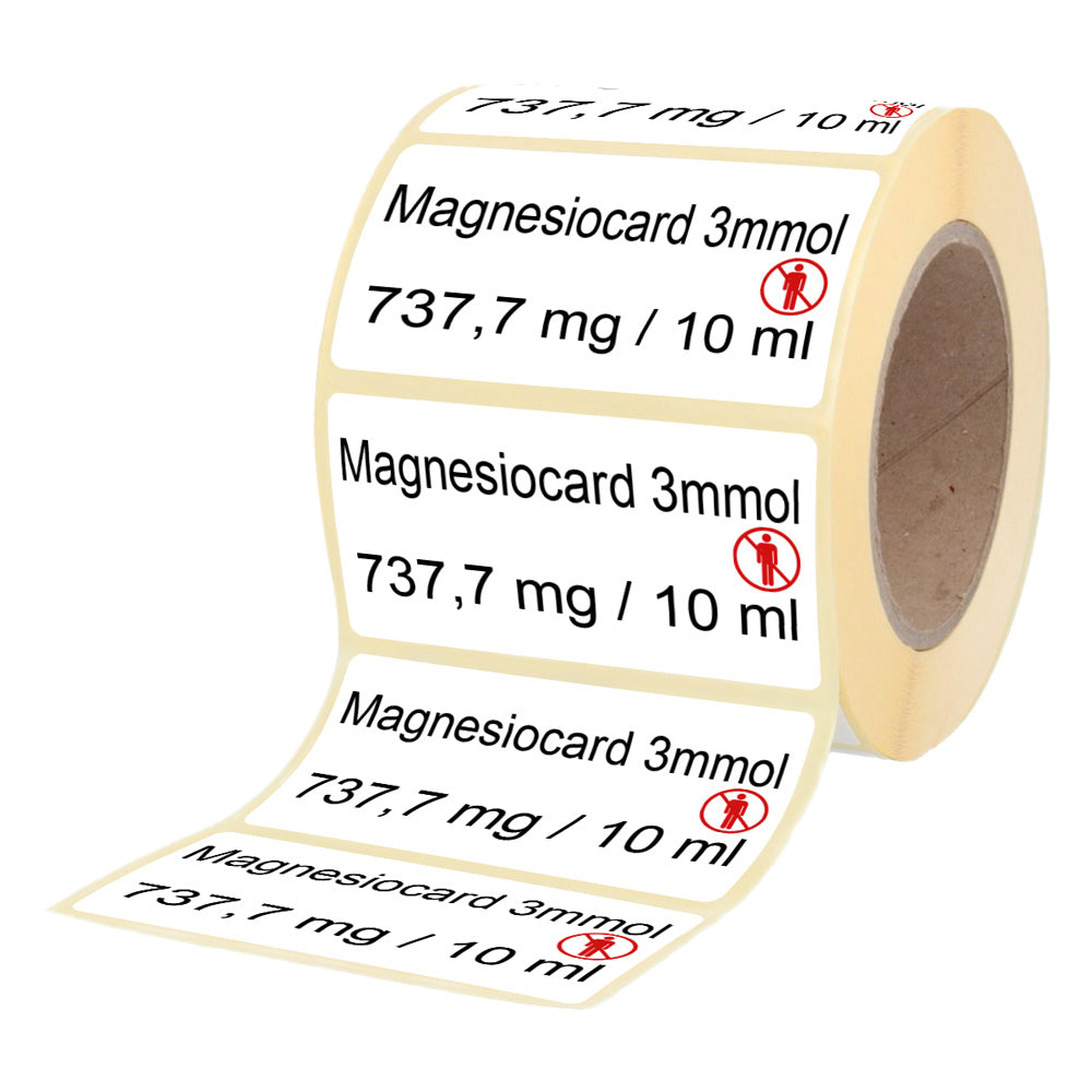 Magnesiocard 3 mmol 737,7 mg - 10 ml - Etiketten für Brechampullen