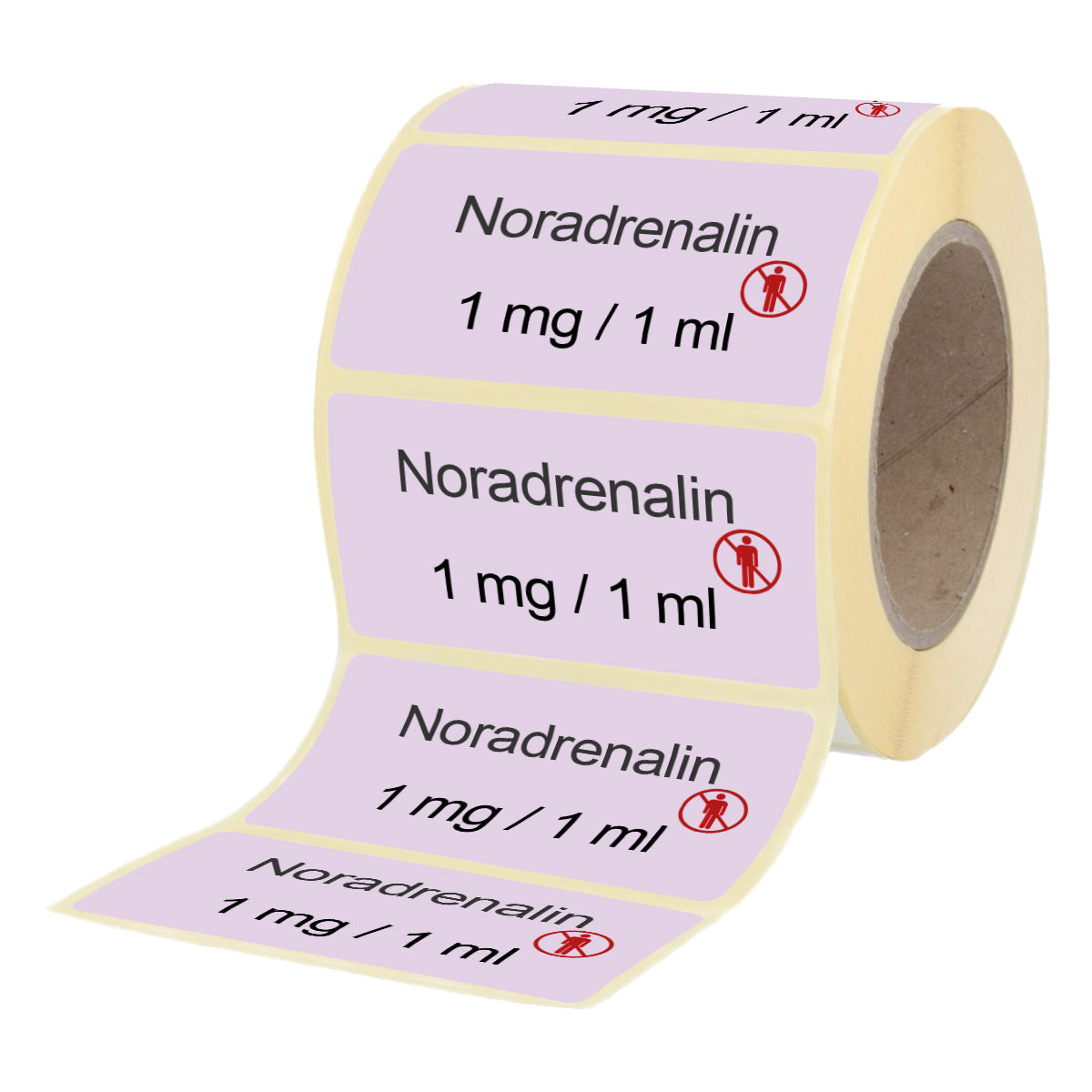 Noradrenalin 1 mg - 1 ml - Etiketten für Brechampullen