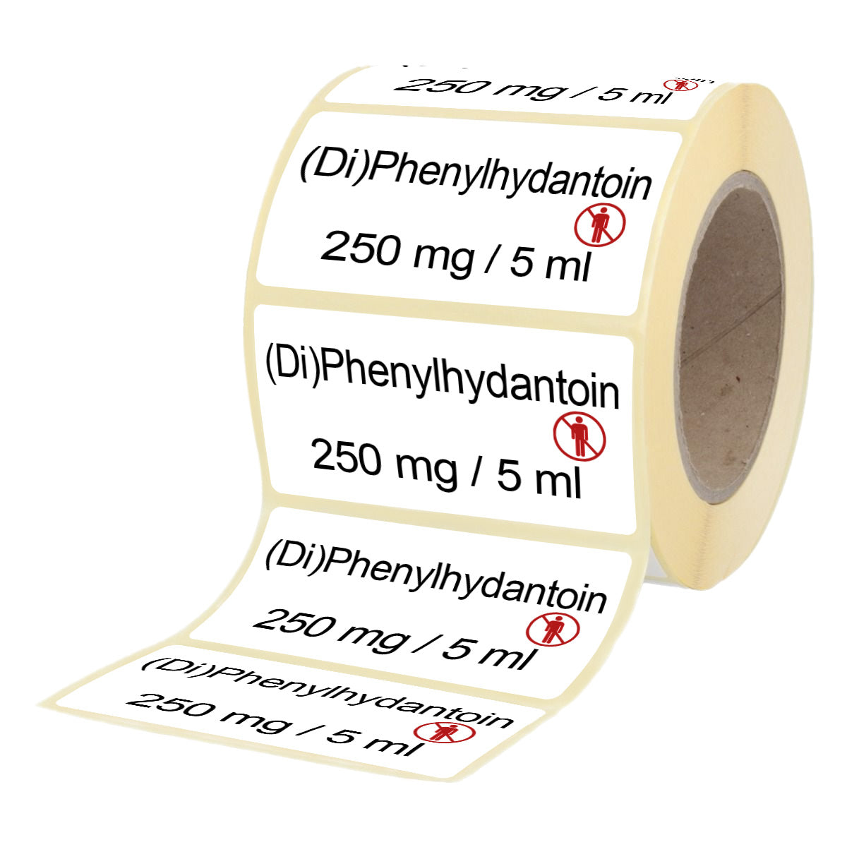 (Di)Phenylhydantoin 250 mg - 5 ml - Etiketten für Brechampullen