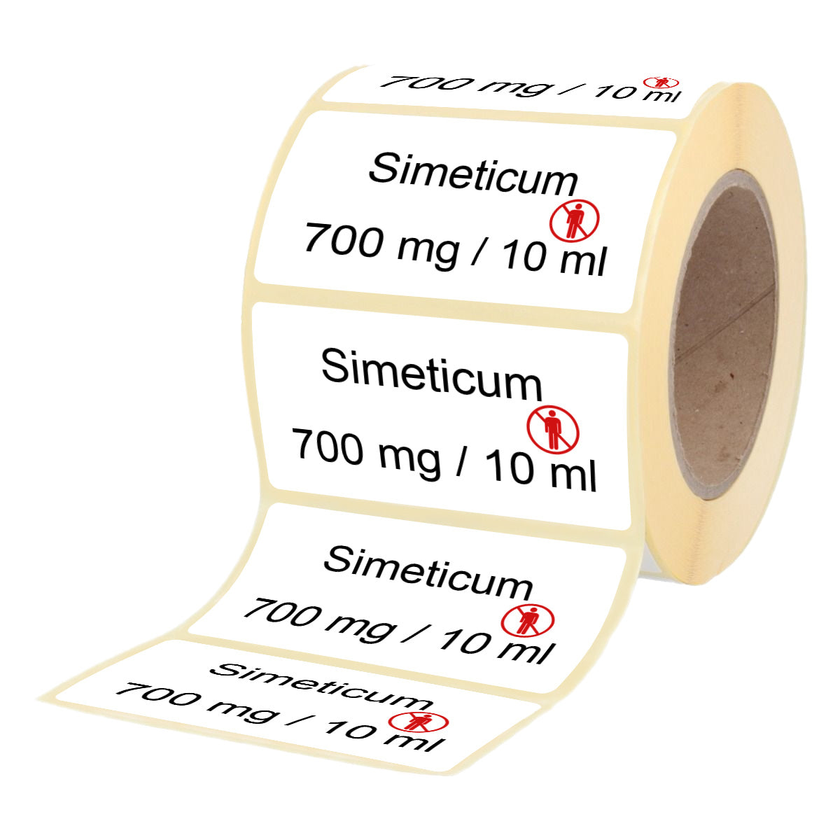 Simeticum 700 mg - 10 ml - Etiketten für TRAINI-DRÖPLE