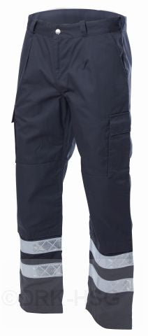 Damen-Einsatzhose DRK 2012 grau, 2 Reflexstreifen mit Kniepolstertasche