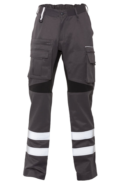 Einsatzhose DRK ADVANCED ​​​​​​​©rescuewear Grau Stretch, 2 Reflexstreifen