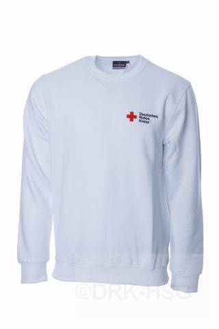 DRK-Sweatshirt, weiß, Mischgewebe 50/50 Kompaktlogostick