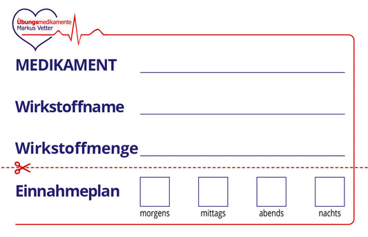 10 Aufkleber zur Individualisierung der Tablettenschachteln