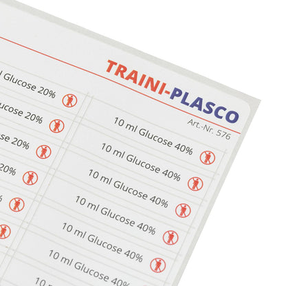 Stickerkarte Glucose / TRAINI-PLASCO