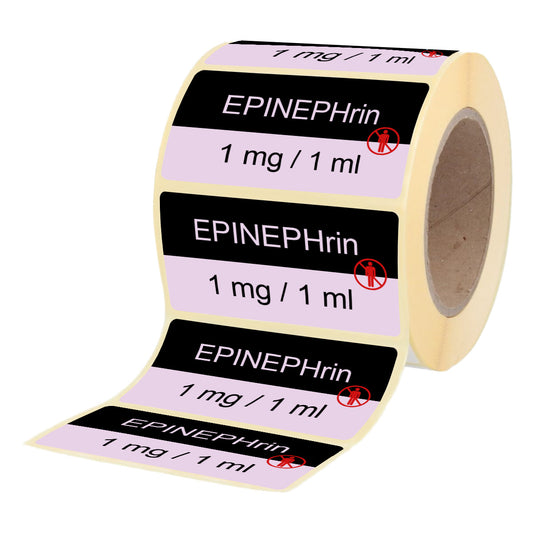 Epinephrin 1 mg - 1 ml - Etiketten für Brechampullen