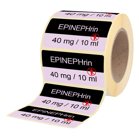 Epinephrin 40 mg - 10 ml - Etiketten für TRAINI-DRÖPLE