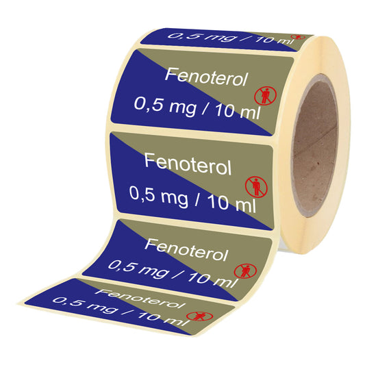 Fenoterol 0,5 mg - 10 ml - Etiketten für Brechampullen