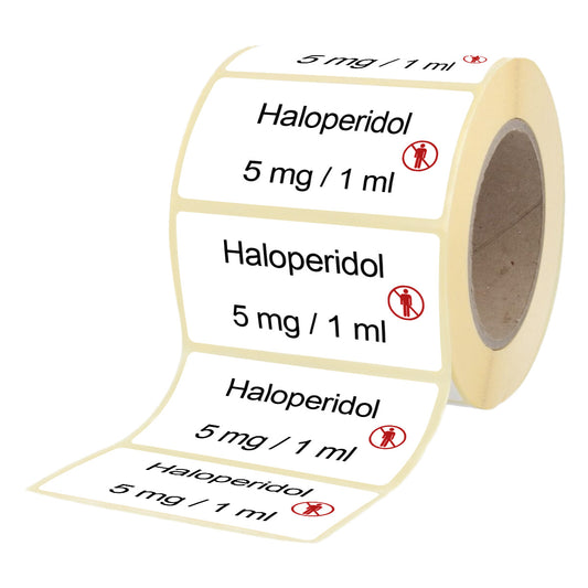 Haloperidol 5 mg - 1 ml - Etiketten für Brechampullen