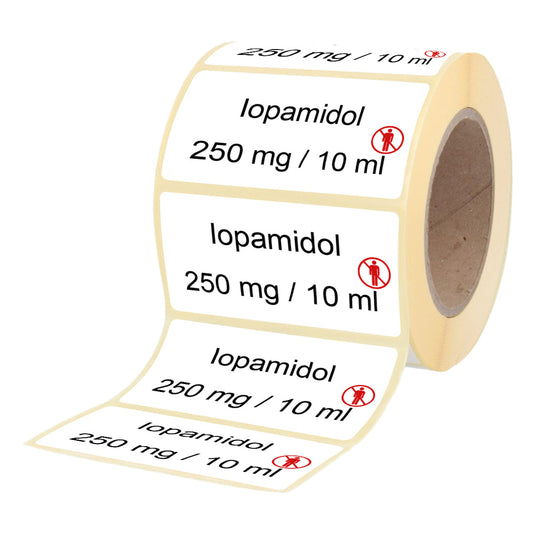 Iopamidol 250 mg - 10 ml - Etiketten für Brechampullen