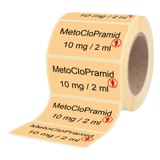 Metoclopramid 10 mg - 2 ml Etikett für Brechampullen