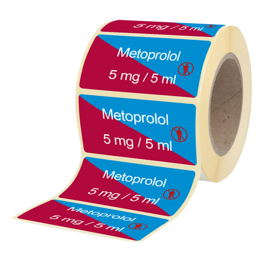 Metoprolol 5 mg - 5 ml - Etiketten für Brechampullen