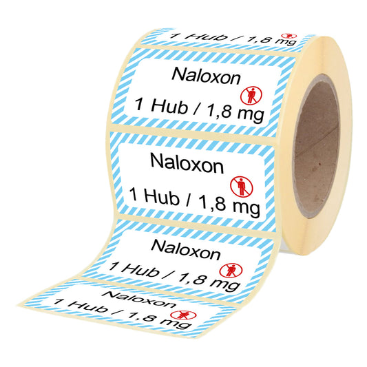 Naloxon 1,8 mg - 1 Hub - Etiketten für TRAINI-NOSE