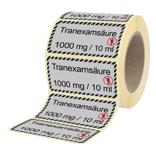 Tranexamsäure 1000 mg - 10 ml - Etiketten für Brechampullen