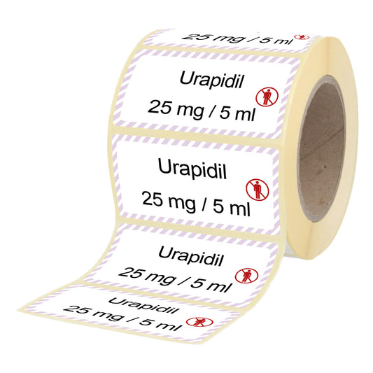 Urapidil 25 mg - 5 ml - Etiketten für Brechampullen