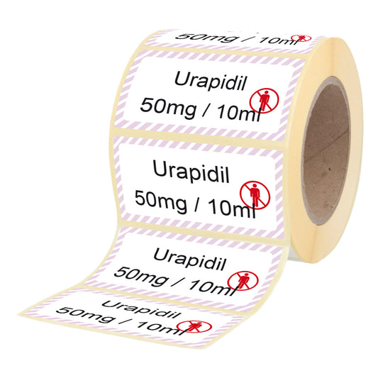 Urapidil 50 mg - 10 ml - Etiketten für Brechampullen