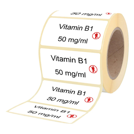 Vitamin B1 50 mg-ml - Etiketten für Brechampullen
