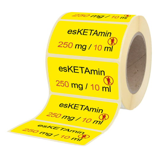 Esketamin 250 mg - 10 ml - Etiketten für Brechampullen