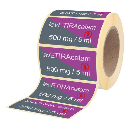 Levetiracetam 500 mg - 5 ml - Etiketten für 5 ml Brechampullen