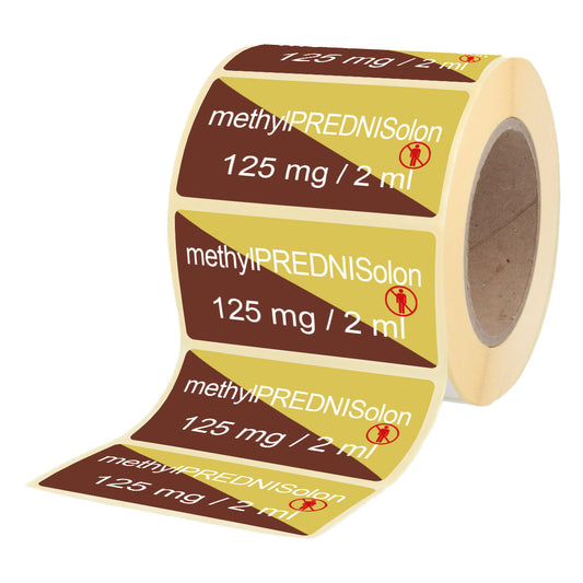 Methylprednisolon 125 mg - 2 ml Etikett für Brechampullen