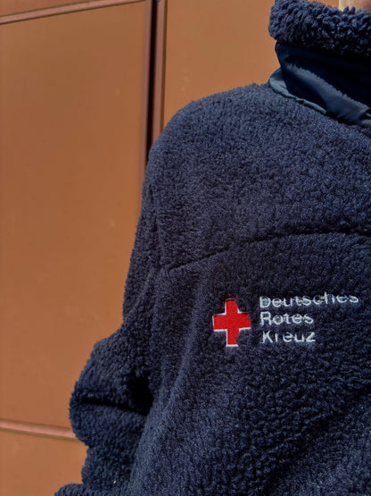 Sherpa-Fleecejacke mit Kompaktlogo Druck