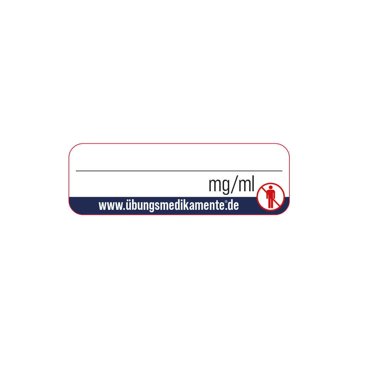 Etikett zum Selbstbeschriften / Brechampullen 1 ml