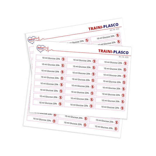 Stickerkarte 20% Glucose für TRAINI-Plasco