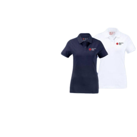 Damen Poloshirt mit DRK Kompaktlogo gestickt