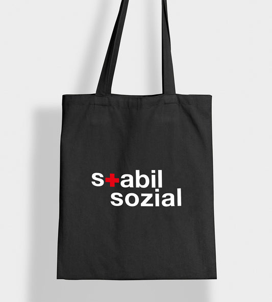 Stofftasche in Schwarz stabil sozial