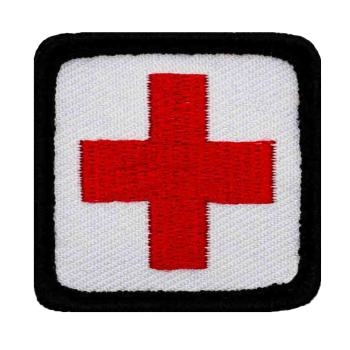 Patch Rotes Kreuz 8x 8 cm rechteckig