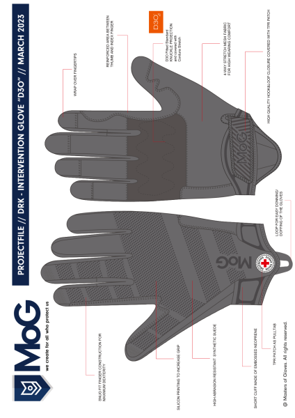 DRK-Einsatzhandschuhe mit Knöchelschutz